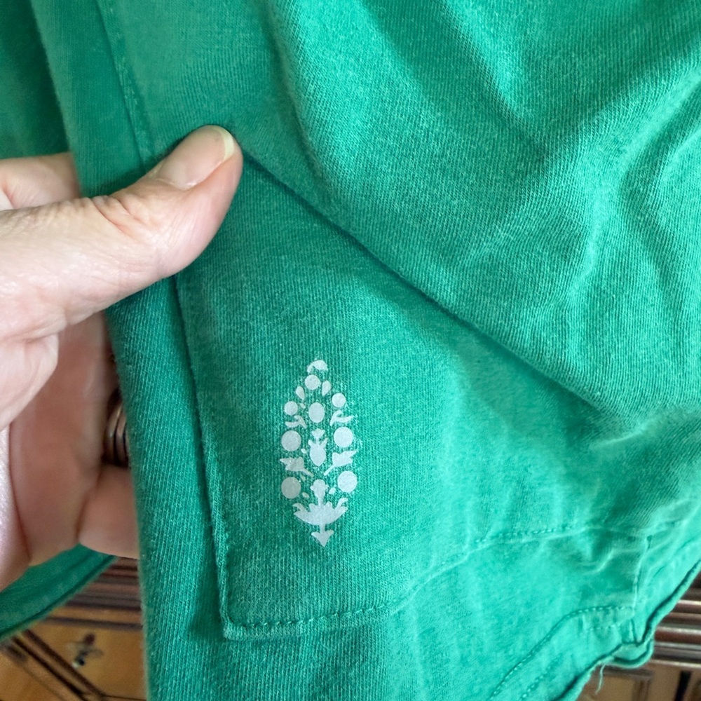 Free People Hot Shot Tee Romper Heritage Green - Picture 5 of 6